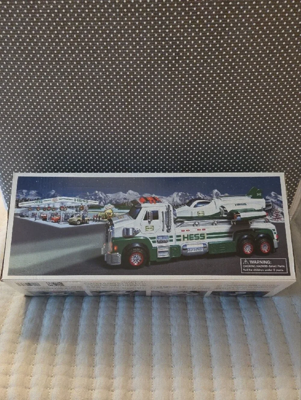 Hess Toy Truck and Space Cruiser with Scout - White & Green-50 Years